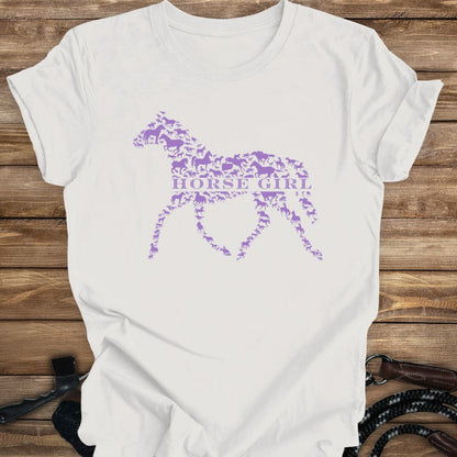 Horse Girl Pattern Pony Tee- Adult Size