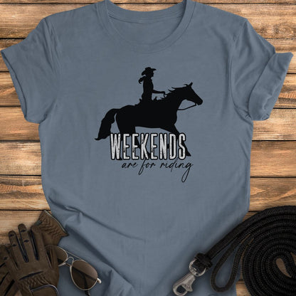 Riding Weekends Western Tee